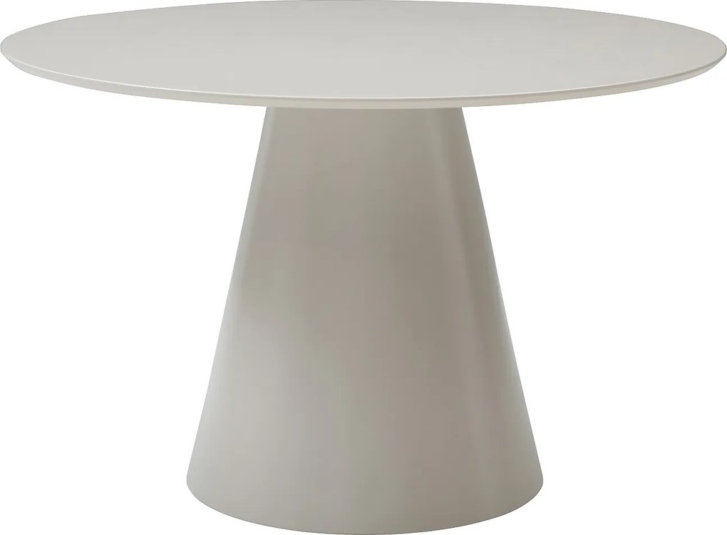 Okrągły stół jadalny dla 4 osób z MDF - Beżowy - ANTALIZA