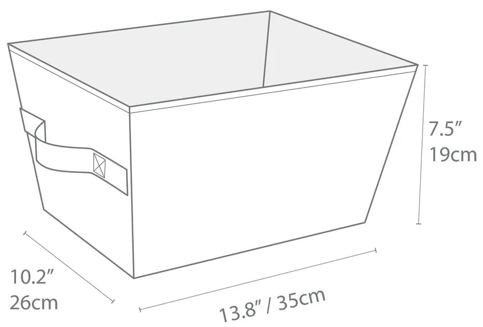 Szary koszyk Bigso Box of Sweden Tap, 26x19 cm