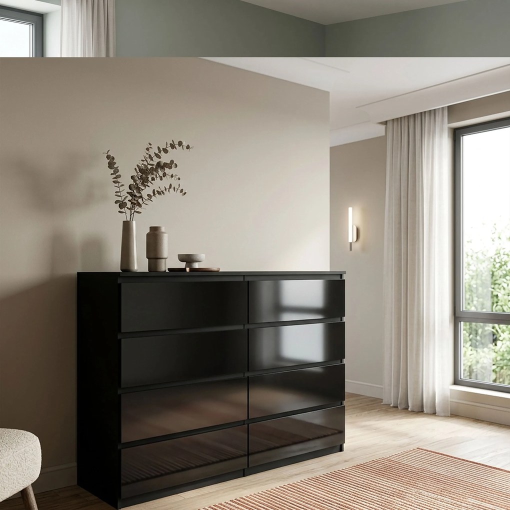 Komoda NUDO 120 cm do Salonu Sypialni Czarny
