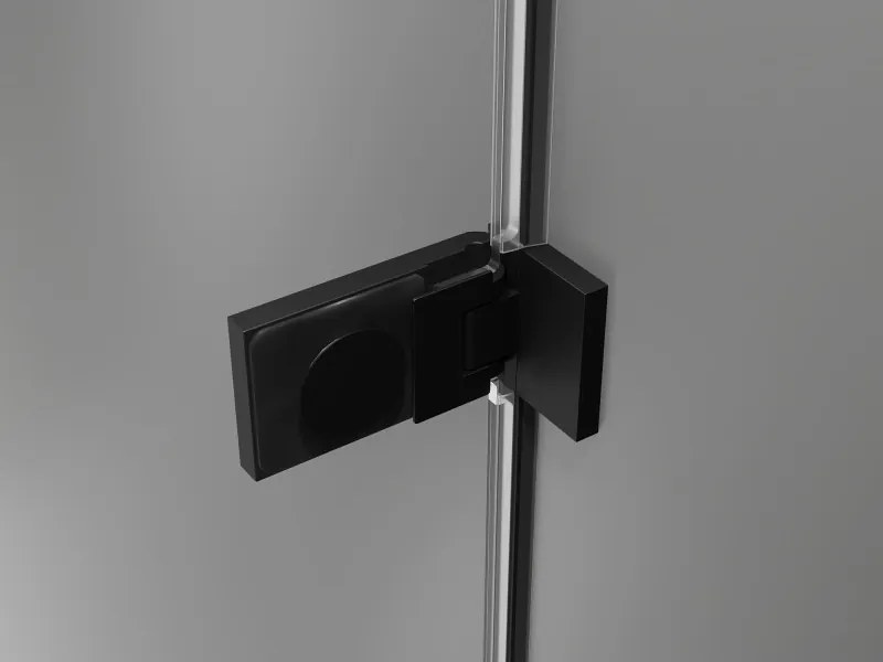 Mexen Lunar-F drzwi prysznicowe składane prawe 90 cm, transparent, czarne - 836-090-000-70-00-P
