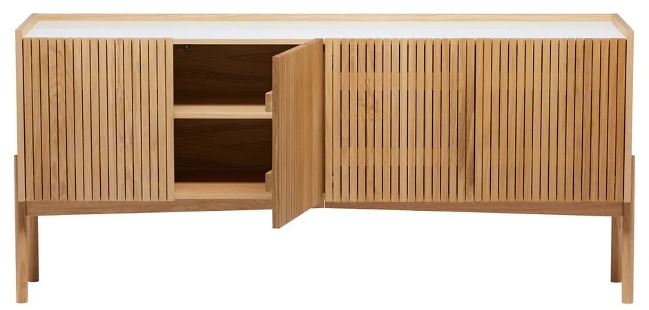 Niska komoda w dekorze dębu w naturalnym kolorze 177x42 cm Bottrup – Woodman