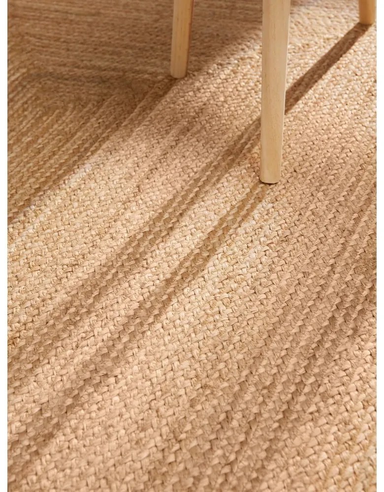 Chodnik z juty dwustronny/tkany ręcznie w naturalnym kolorze 80x200 cm Juno – Hanse Home