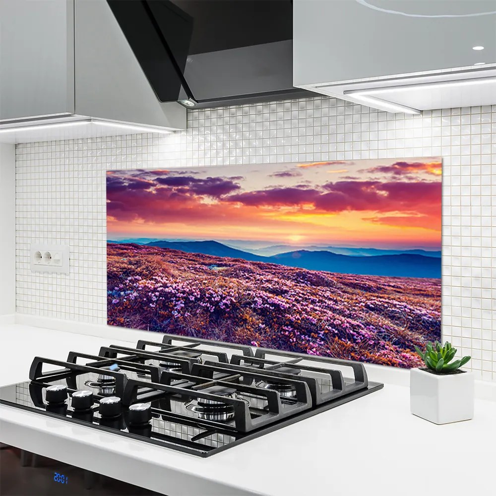 Panel Kuchenny Kwiatowy Dywan U Stóp Gór