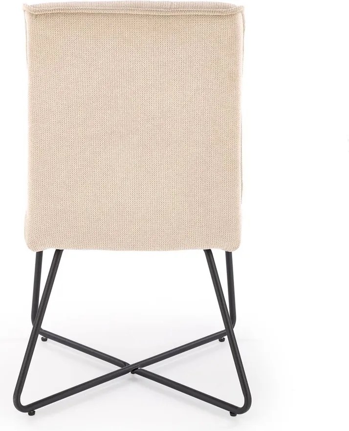 Eleganckie krzesło na metalowym stelażu K534 Halmar