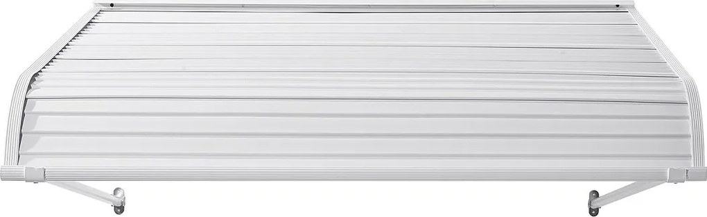 Zadaszenie Drzwi Wejściowych SucceBuy, 122 x 106,6 cm, Zewnętrzna Aluminiowa Daszek na Drzwi Wejściowe, do Okien Werandowych, Balkonów