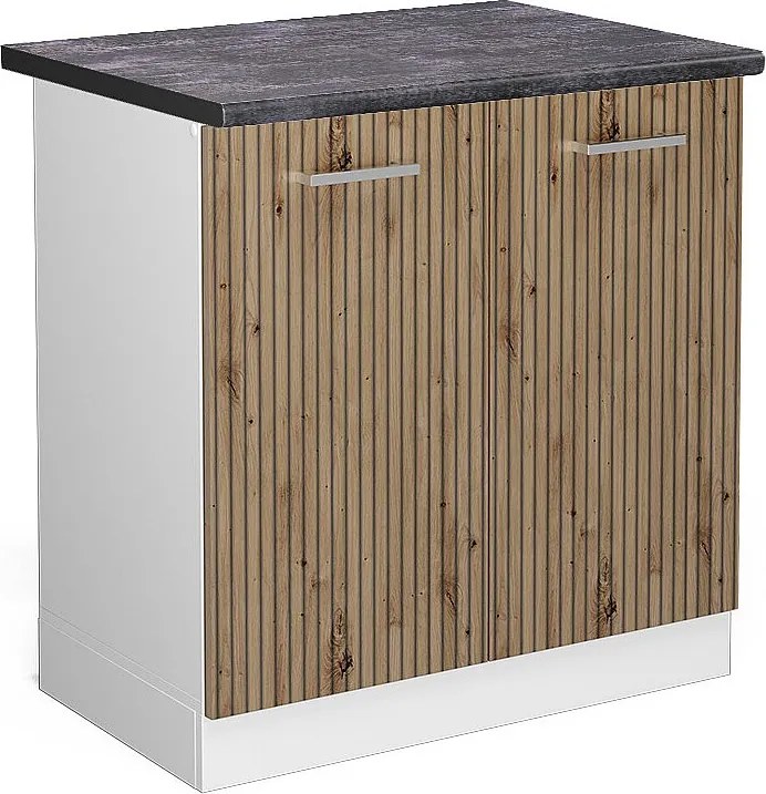 Szafka pod zlew dąb rzemieślniczy 80x60x81.6 r-line