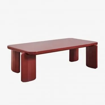 Prostokątny Stolik Kawowy 120x60 Cm Z Mdf Genewa Czerwone Wino - Sklum