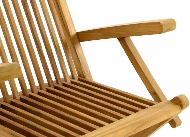Składane krzesło DIVERO z drewna tekowego