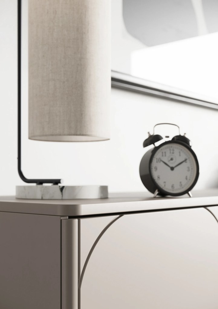 Komoda Sonatia 200 cm czterodrzwiowa - kaszmir / nogi czarne