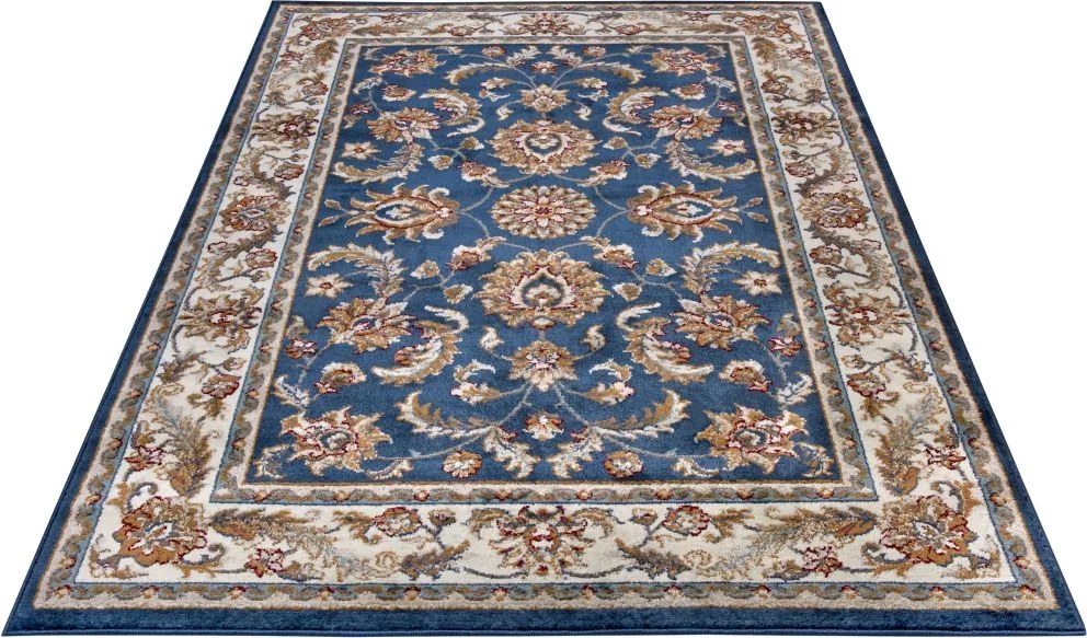 Dywan Luxor Perski Florystyczny niebiesko - kremowy 120 cm x 170 cm