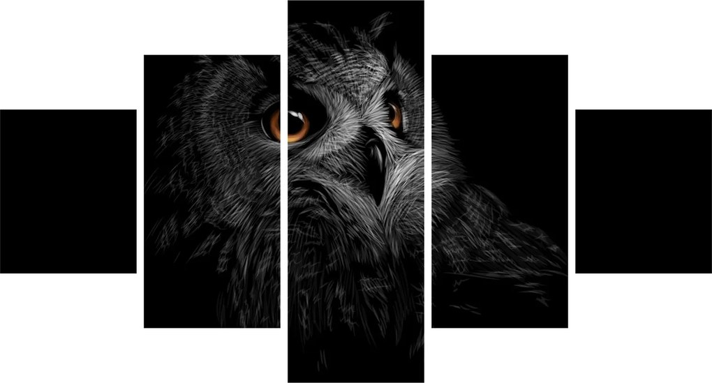 Obraz - Sowa, ilustracja (125x70 cm)