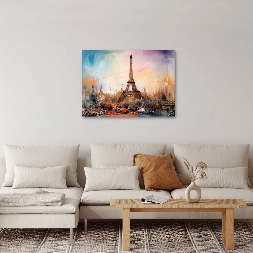 Obraz - Obraz wieży Eiffla (70x50 cm)