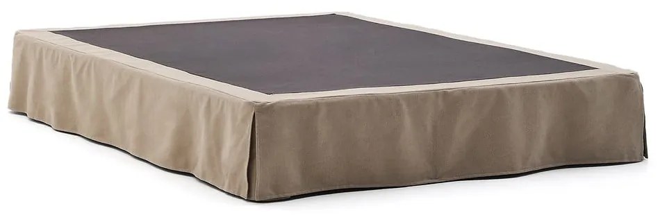 Szarobrązowe tapicerowane łóżko dwuosobowe 160x200 cm Jaira – Kave Home