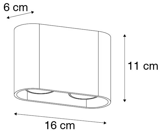 Nowoczesny reflektor biały - Ronda Duo