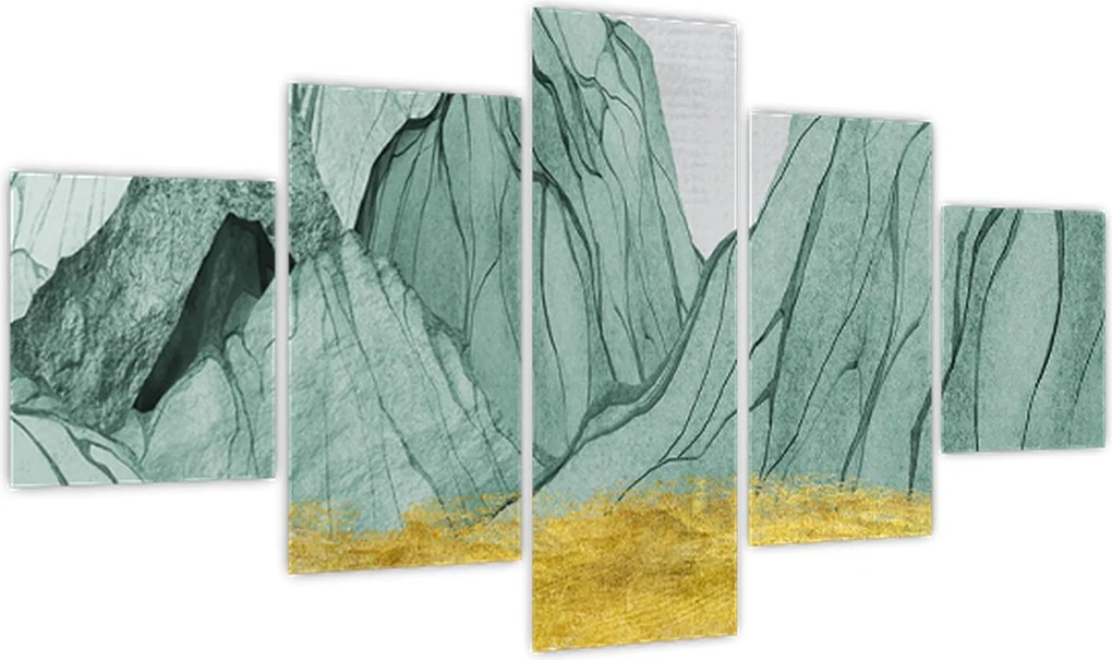 Obraz - Emerald Mountains N⁰1 (125x70 cm)
