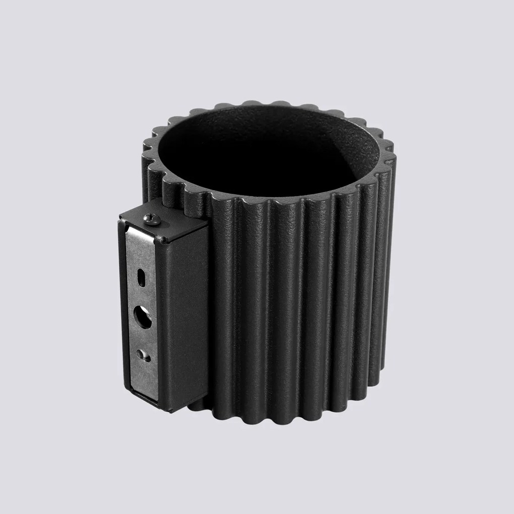 Kinkiet AURA czarny G9 ryflowany  SOLLUX  LIGHTING