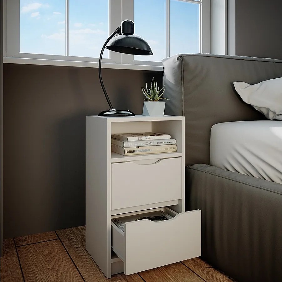 Szafka nocna biały 38x30.6x66.6 ruben