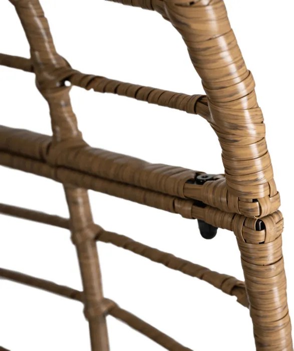 Fotel Ogrodowy MADISON Kokon Wypoczynkowy Szary Nowoczesny Boho