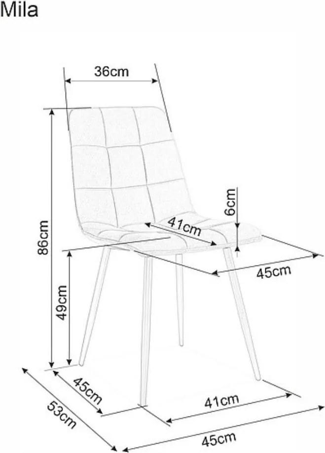 Beżowe aksamitne krzesło do jadalni MILA D