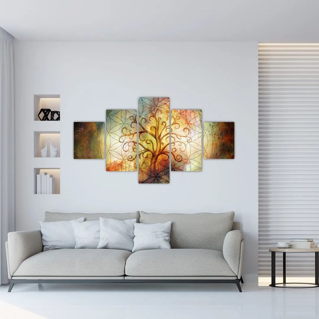 Abstrakcyjny obraz drzewa (125x70 cm)