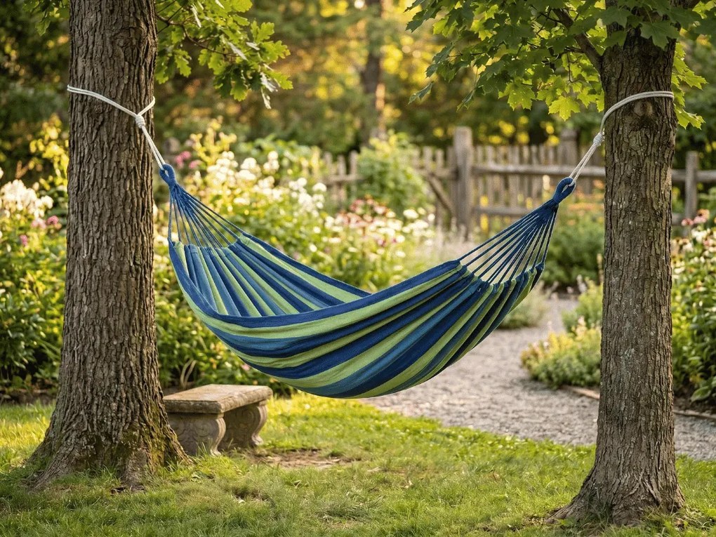 Hamak ZENVIO 200x80 cm, niebieski + torba gratis