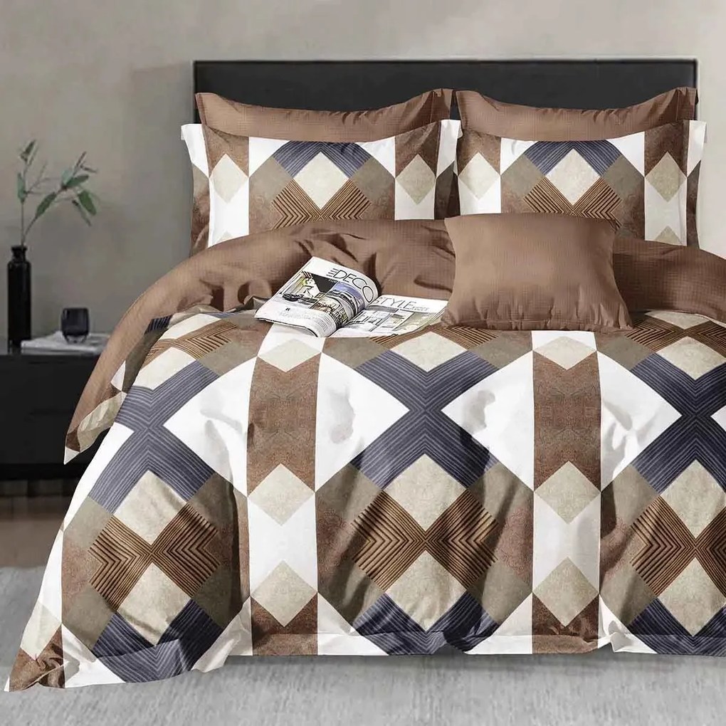 PrzytulneMieszkanie.pl PrzytulneMieszkanie.pl Pościel z mikroflanelu ZAVARI brązowa Rozmiar pościeli: 70 x 80 cm | 140 x 200 cm