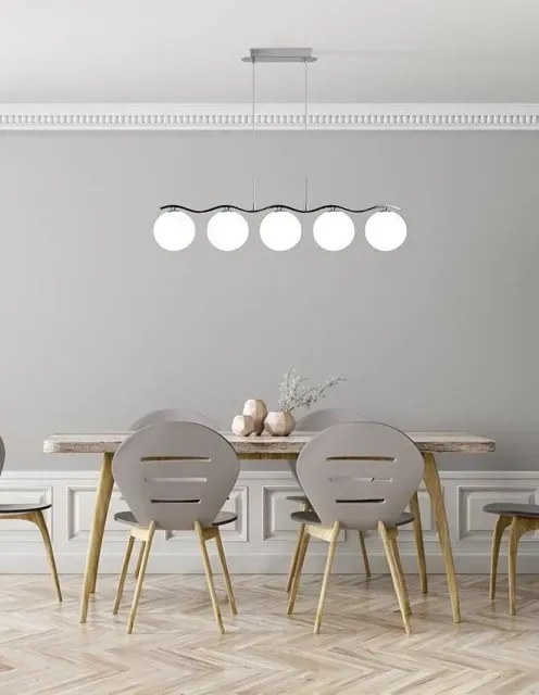 Metalowa lampa wisząca z możliwością zmiany wysokości - V119-Brillant