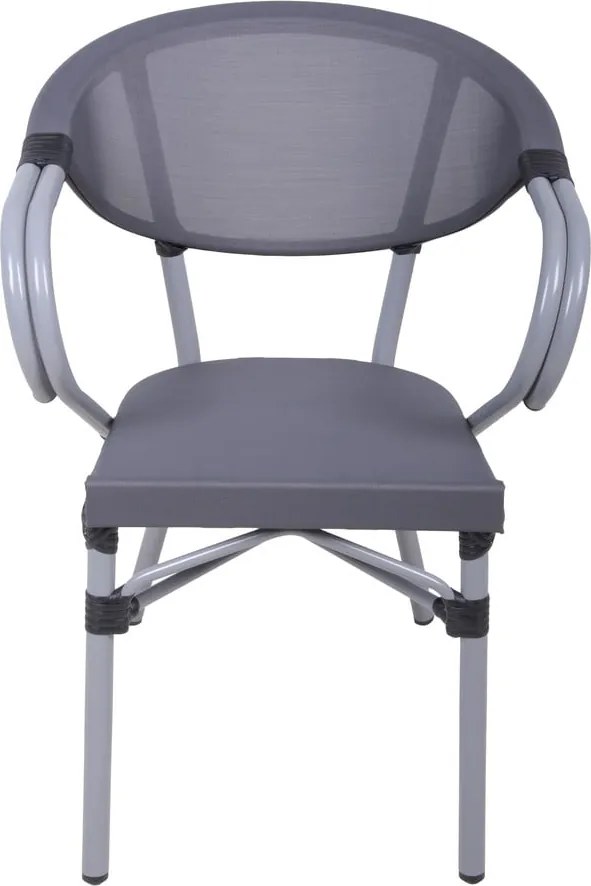Szare metalowe krzesło ogrodowe Toskana – Garden Pleasure