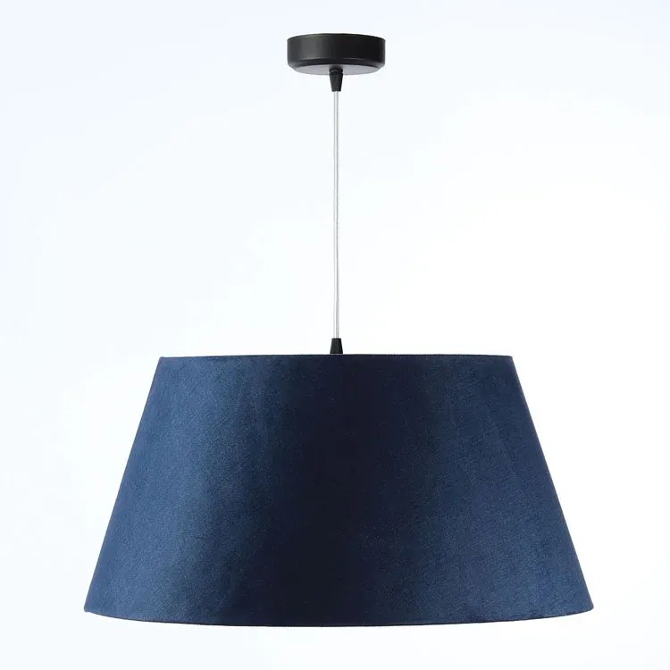 Granatowa lampa wisząca dzwon glamour - S409-Ghana