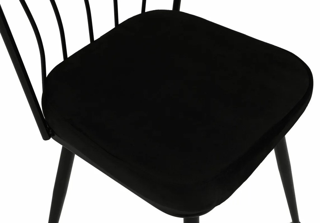 Zestaw krzeseł do jadalni Yildiz 2 Black, 2 szt., 2 szt.