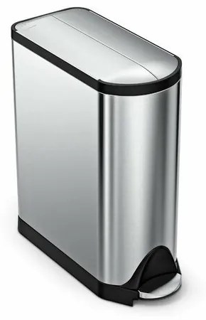 Simplehuman Kosz na śmierci pedałowy na opady segregowane 45 l, stal nierdzewna