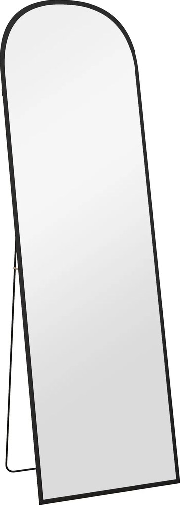 HOMCOM Duże lustro stojące całociałowe nowoczesny design czarna rama 50x1615 cm | Aosom PL