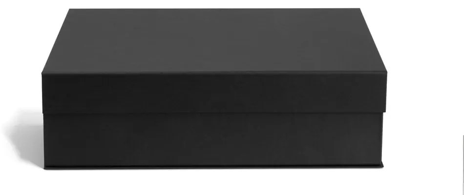 Ciemnoszare kartonowe pojemniki dekoracyjne z pokrywką zestaw 3 szt. 42,5x29,5x13 cm Kian Paper Laminate – Bigso