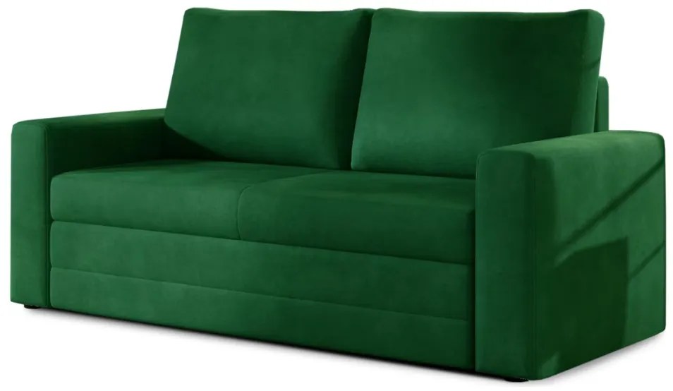 Rozkładana sofa 2-osobowa WAVE, ciemnozielona
