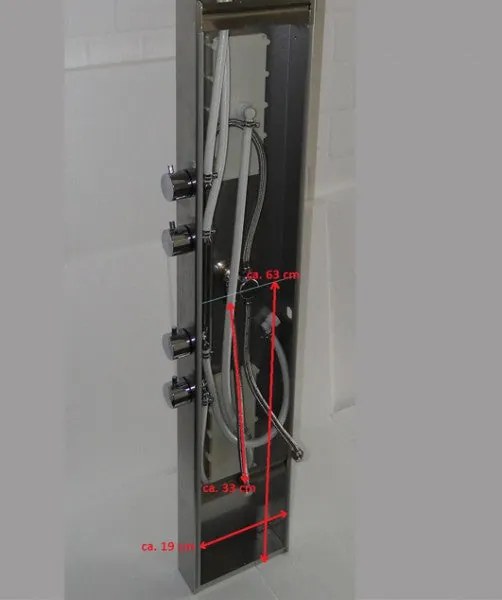 Zestaw prysznicowy z termostatem SEDAL kolumna prysznicowa 8815Panel prysznicowy ze stali nierdzewnej czarny