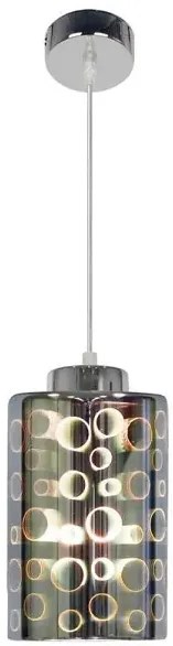 Chromowana pojedyncza lampa wisząca - 3X V061 H1-W57