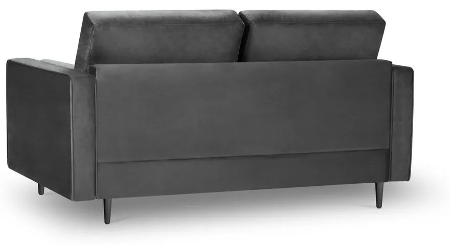 Ciemnoszara aksamitna sofa Milo Casa Santo, 174 cm