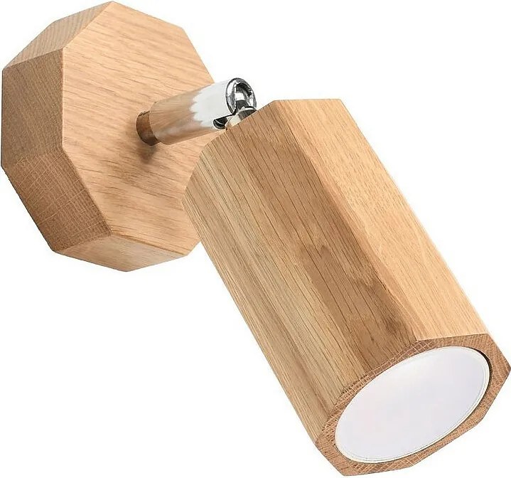 Kinkiety Skandynawski Zeke, Drewno - 1 Źródło - L.8 X H.17.5 Cm - Dąb