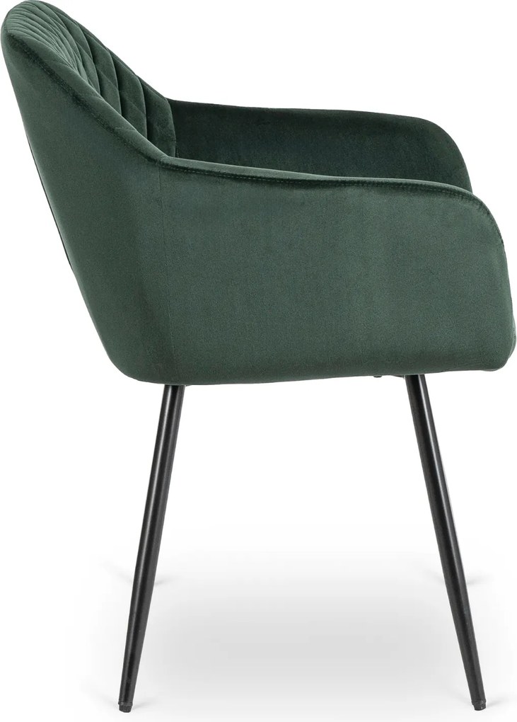 Krzesło Tapicerowane SHANE Zielone Nowoczesne Loft