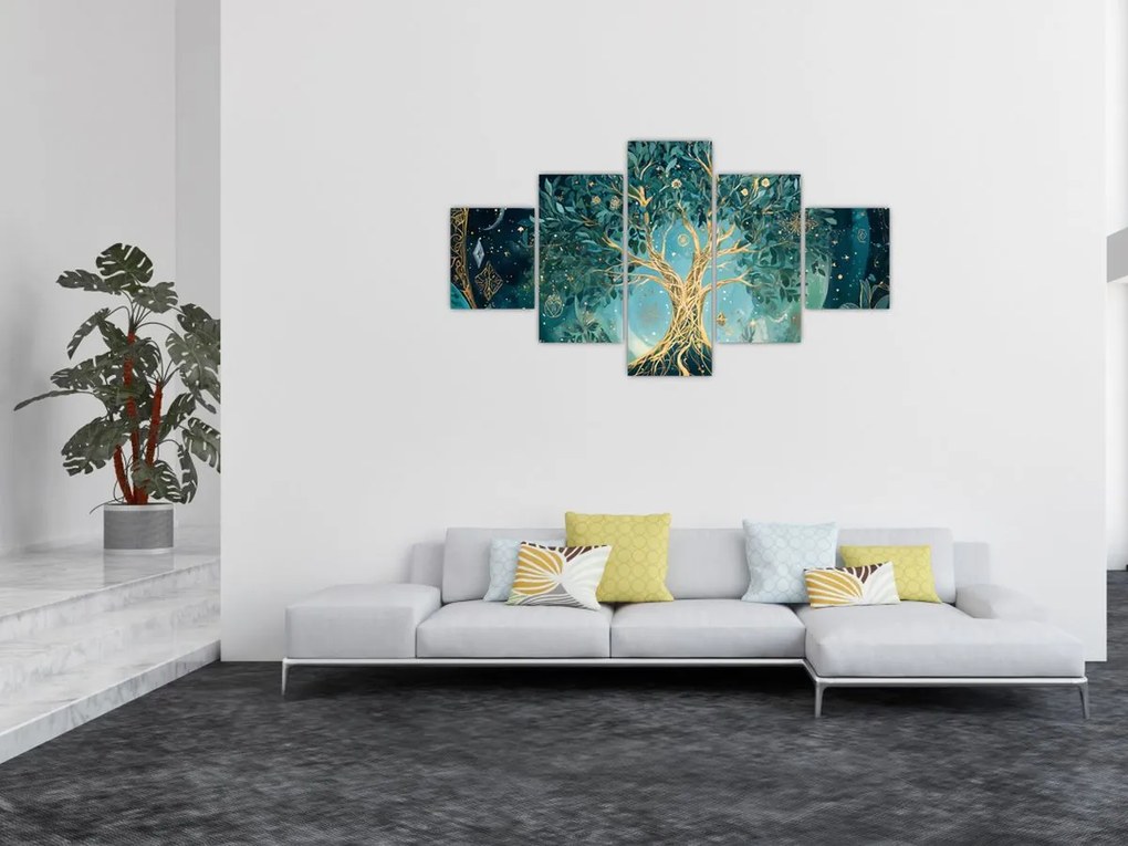 Obraz – Drzewo życia we wszechświecie (125x70 cm)