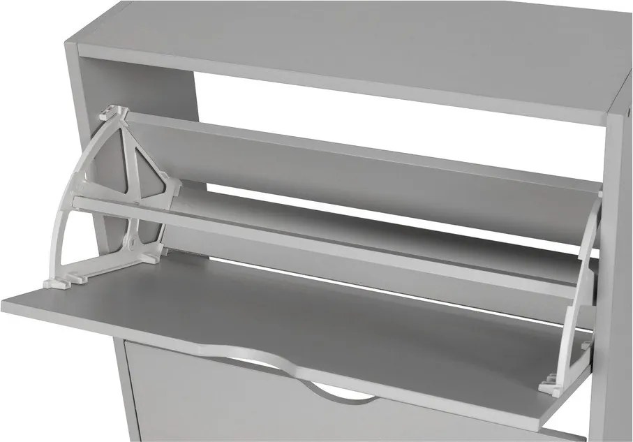 Szara uchylna szafka na buty 50x82x24 cm Stelo – Bonami Essentials