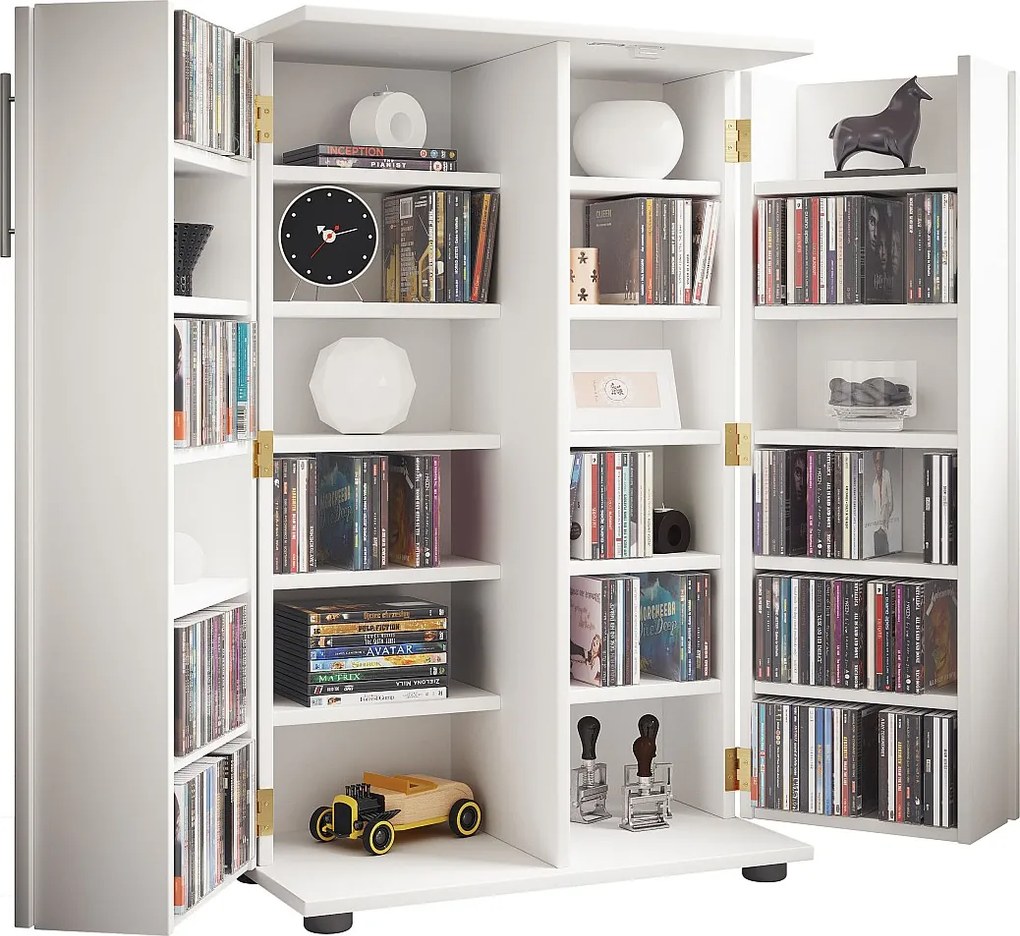 Drewniana półka CD DVD zamykana Engalo XL