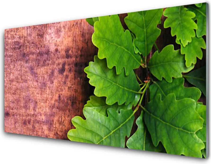 Panel Szklany do Kuchni Szlachetne Liście Dębu