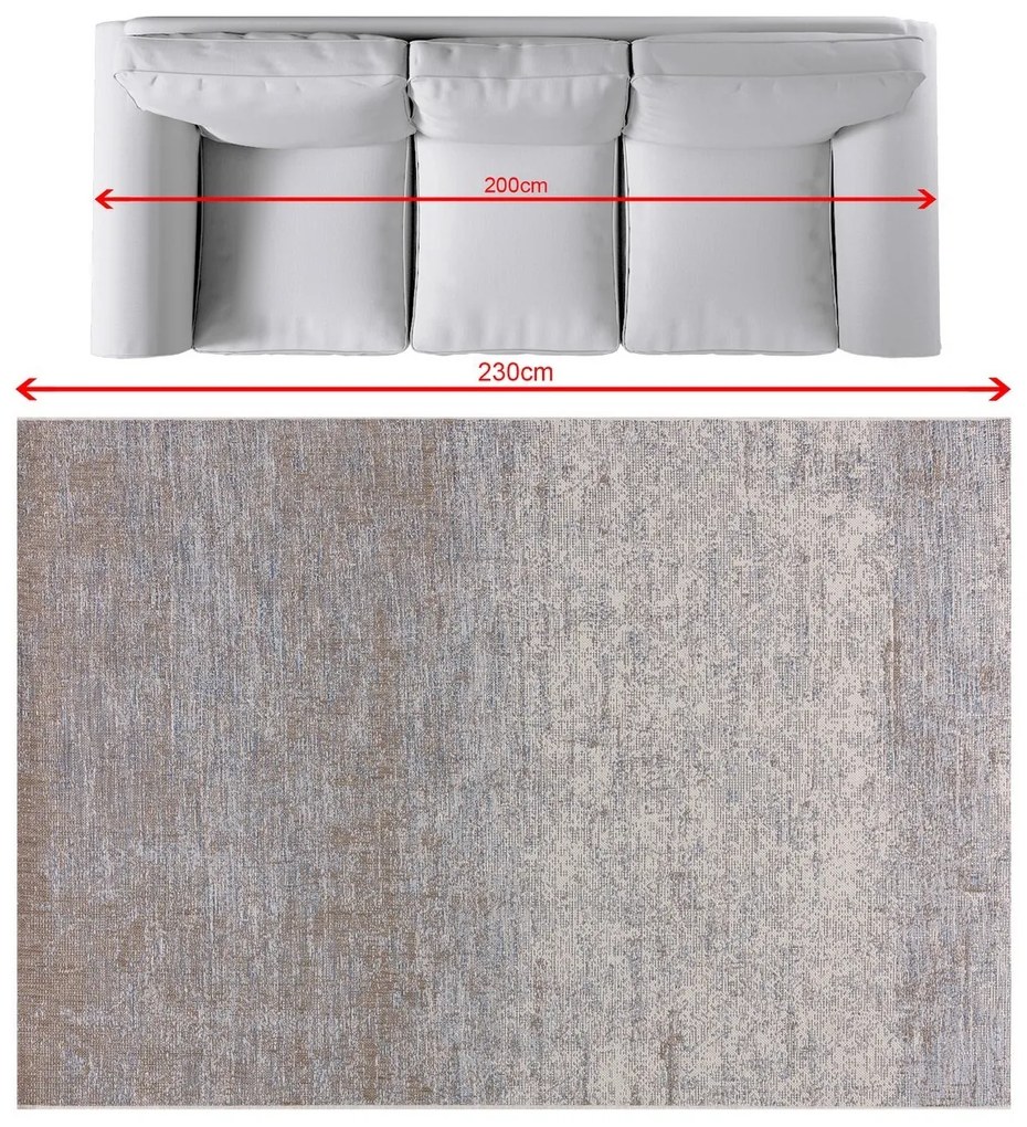 Dywan Breeze beige/raw blue 160x230cm