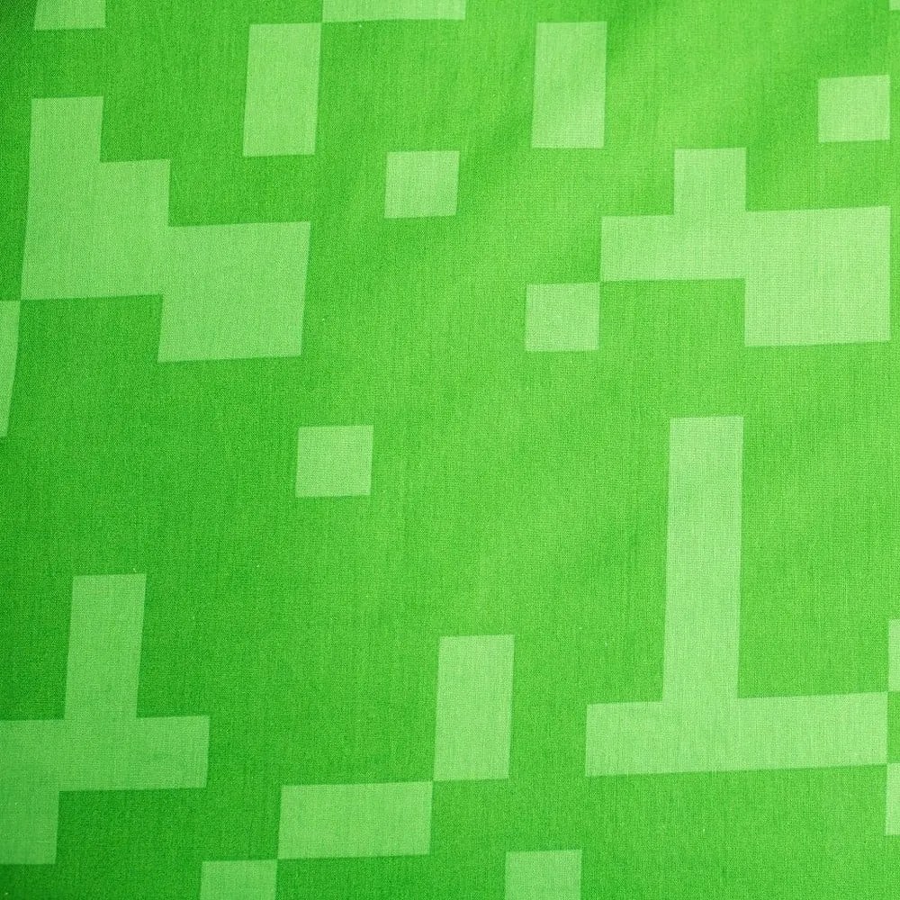 Zielono-niebieska bawełniana pościel dziecięca jednoosobowa 140x200 cm Minecraft "Sssleep Tight" – Jerry Fabrics