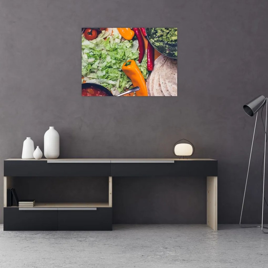 Obraz na szkle warzyw (70x50 cm)