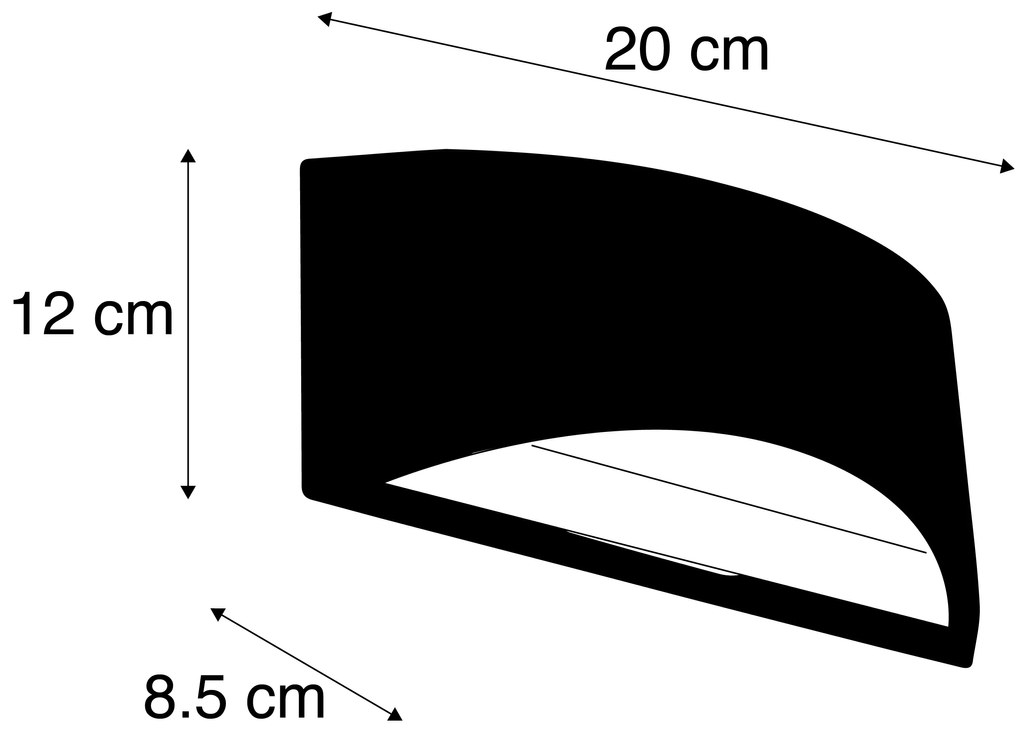 Nowoczesny Kinkiet / Lampa scienna biały 20cm - Gypsy Tum Nowoczesny Oswietlenie wewnetrzne