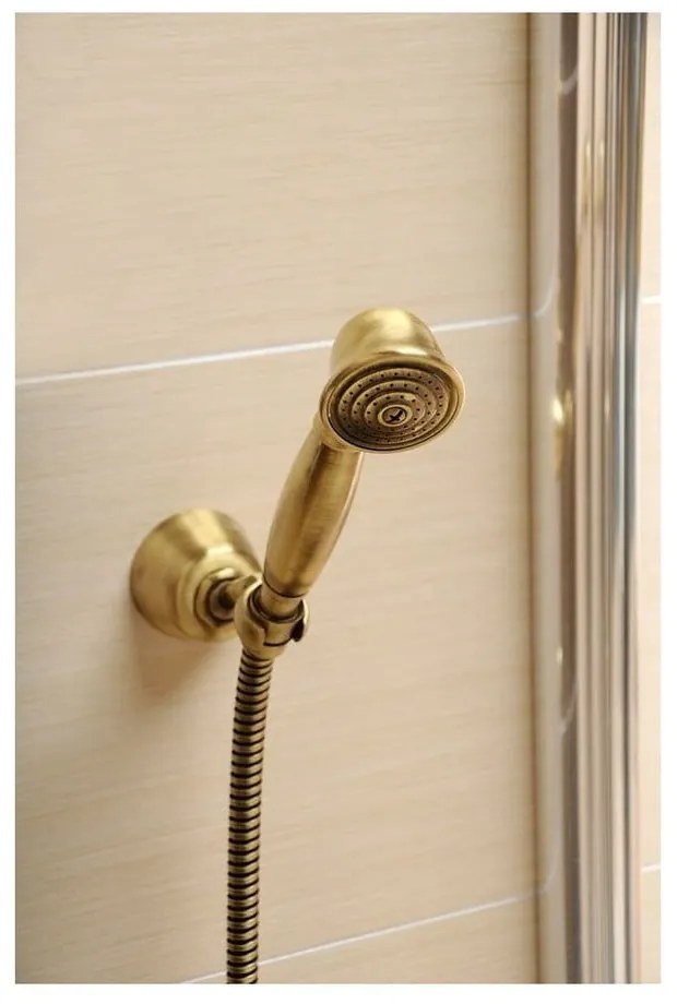 Słuchawka prysznicowa z mosiądzu w kolorze matowego srebra ø 5 cm Antea – Sapho