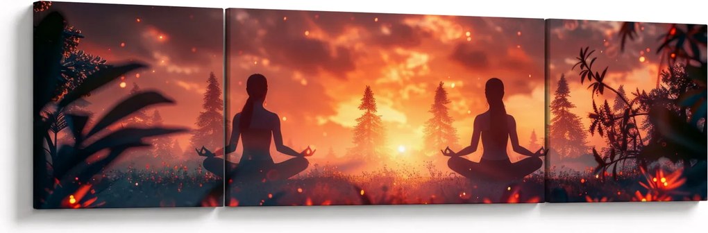 Obraz - Joga w przyrodzie (170x50 cm)