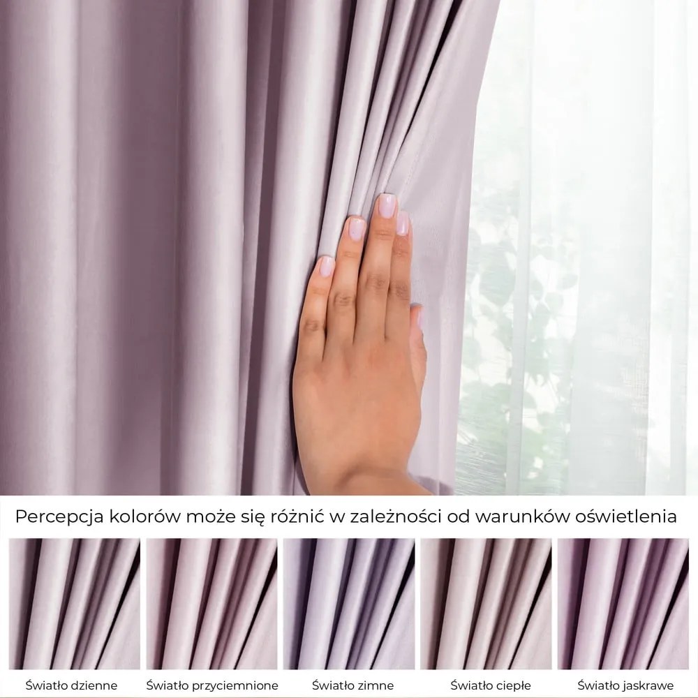 Jasnoróżowa aksamitna zasłona częściowo zaciemniająca (dimout) 140x270 cm Eyelets – Restilo